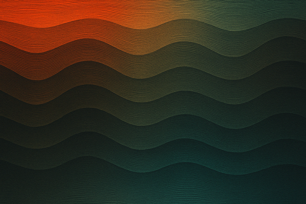 AI generated image of abstract multicoloured waveforms.